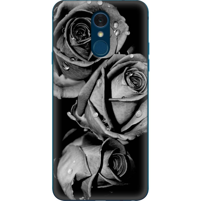 Чехол Uprint LG Q7 / Q7 Plus  Black and White Roses