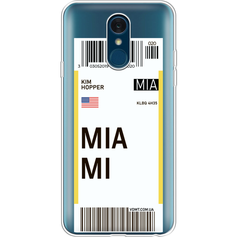 Прозрачный чехол Uprint LG Q7 / Q7 Plus  Ticket Miami