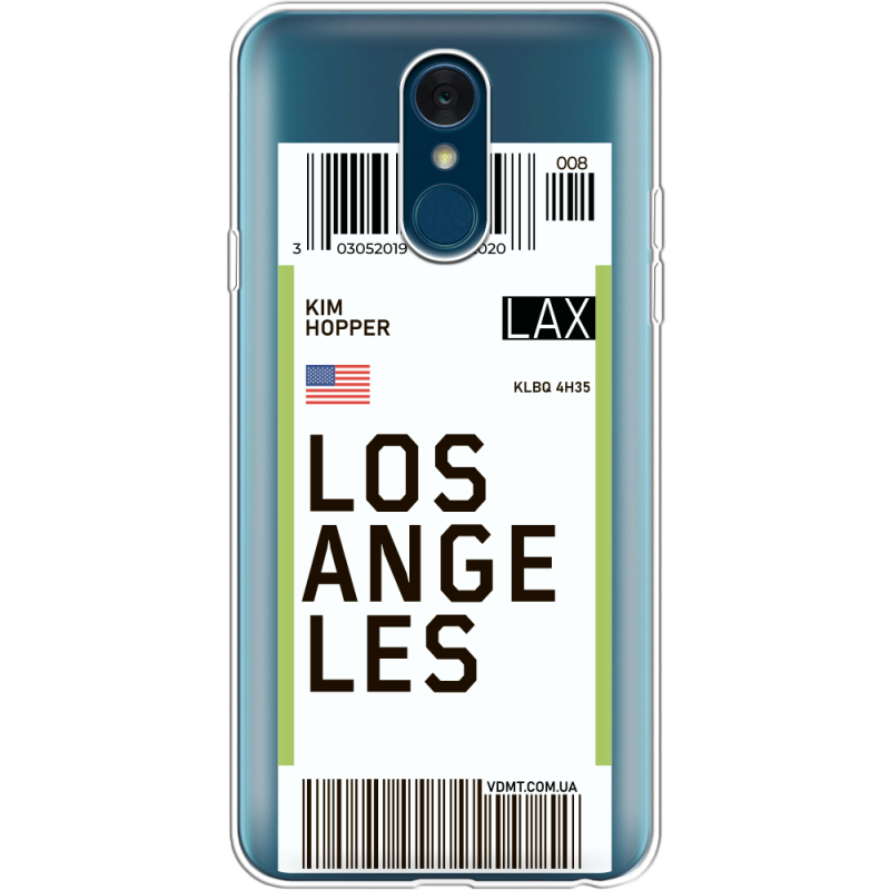 Прозрачный чехол Uprint LG Q7 / Q7 Plus  Ticket Los Angeles