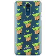 Прозрачный чехол Uprint LG Q7 / Q7 Plus  Pattern Baby Yoda