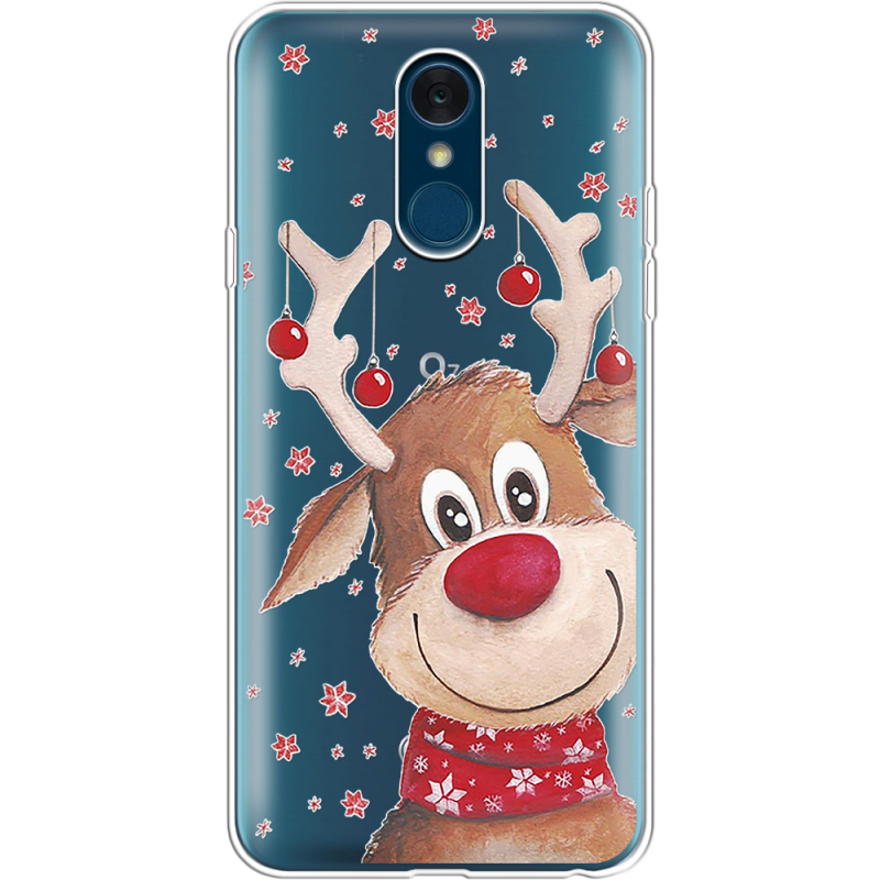 Прозрачный чехол Uprint LG Q7 / Q7 Plus  Winter Deer