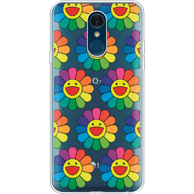 Прозрачный чехол Uprint LG Q7 / Q7 Plus  Hippie Flowers