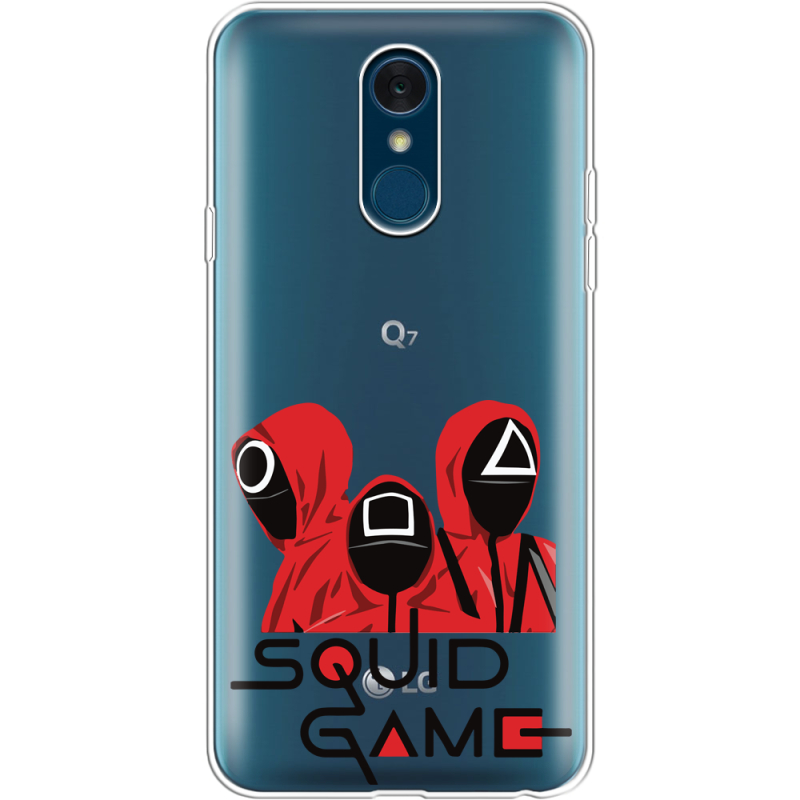 Прозрачный чехол Uprint LG Q7 / Q7 Plus  siquid game люди в красном