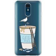 Прозрачный чехол Uprint LG Q7 / Q7 Plus  Segull in Cofee Pool