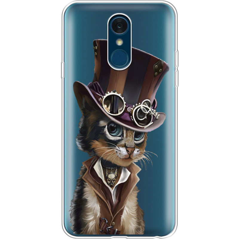 Прозрачный чехол Uprint LG Q7 / Q7 Plus  Steampunk Cat