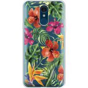 Прозрачный чехол Uprint LG Q7 / Q7 Plus  Tropical Flowers