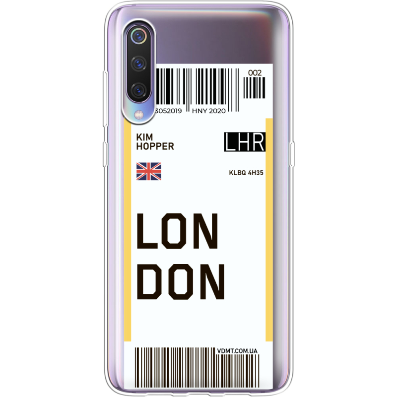 Прозрачный чехол Uprint Xiaomi Mi 9 Ticket London