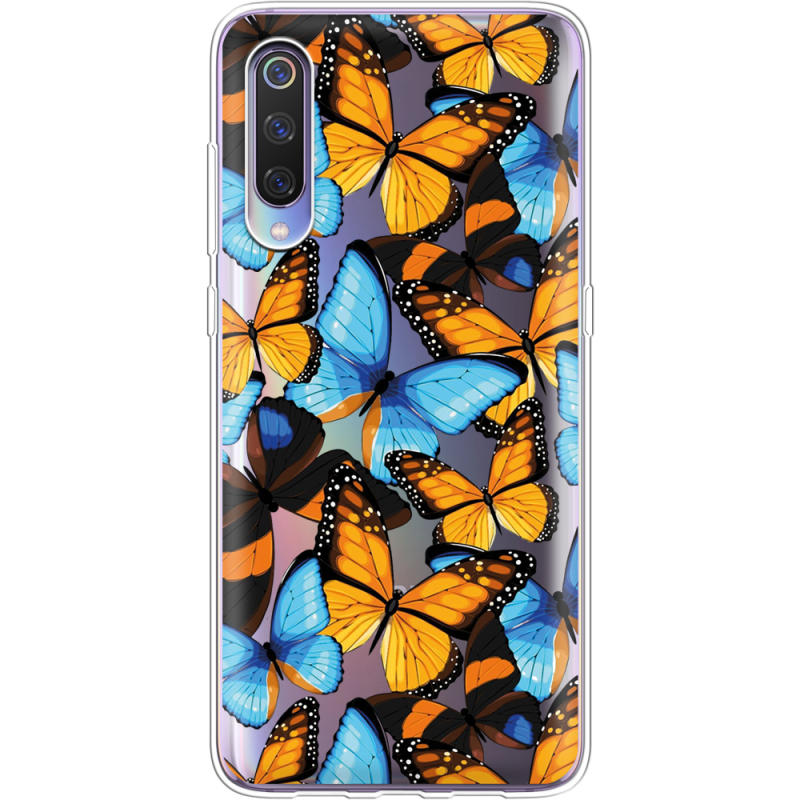 Прозрачный чехол Uprint Xiaomi Mi 9 Butterfly Morpho