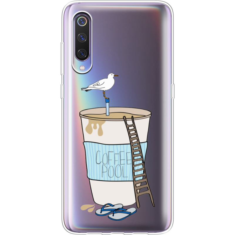 Прозрачный чехол Uprint Xiaomi Mi 9 Segull in Cofee Pool
