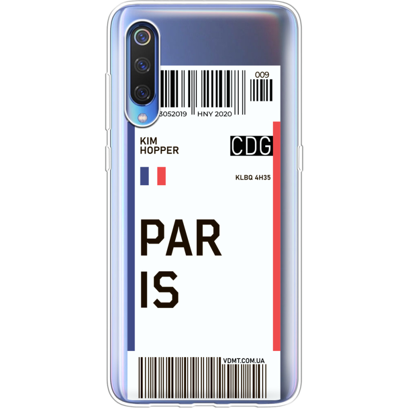 Прозрачный чехол Uprint Xiaomi Mi 9 SE Ticket Paris