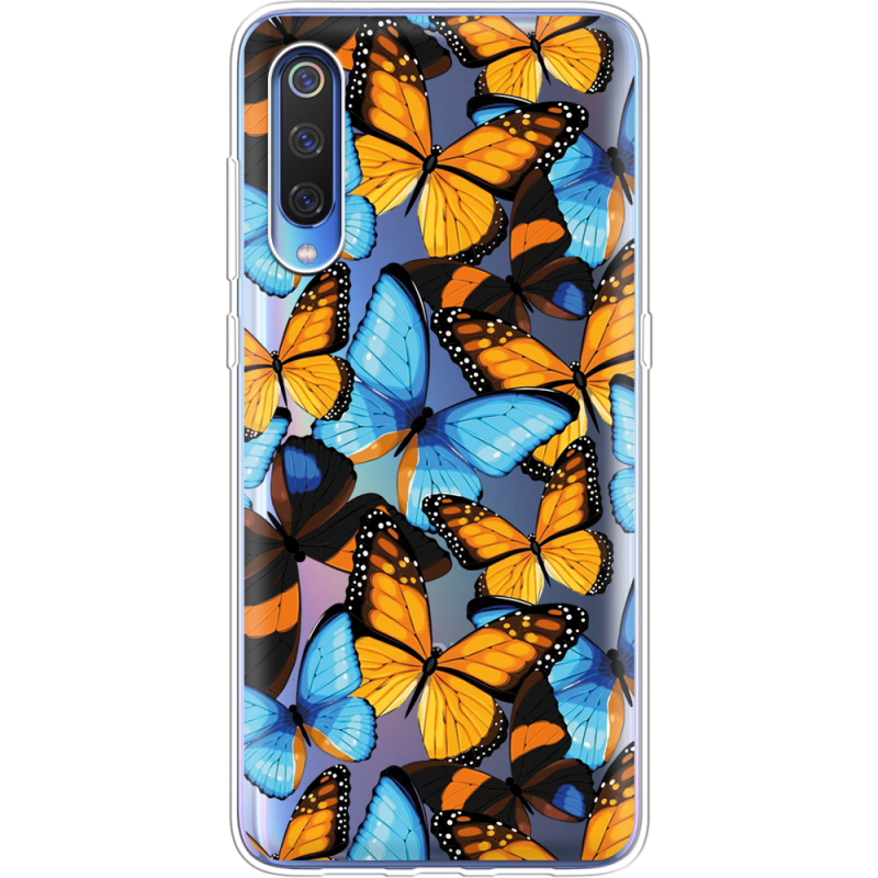 Прозрачный чехол Uprint Xiaomi Mi 9 SE Butterfly Morpho