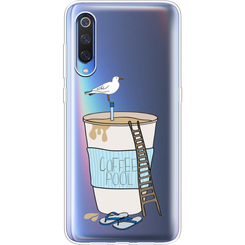 Прозрачный чехол Uprint Xiaomi Mi 9 SE Segull in Cofee Pool