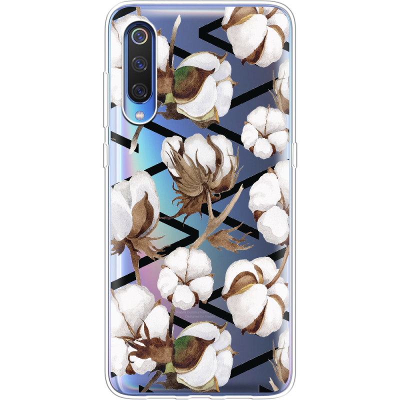 Прозрачный чехол Uprint Xiaomi Mi 9 SE Cotton flowers