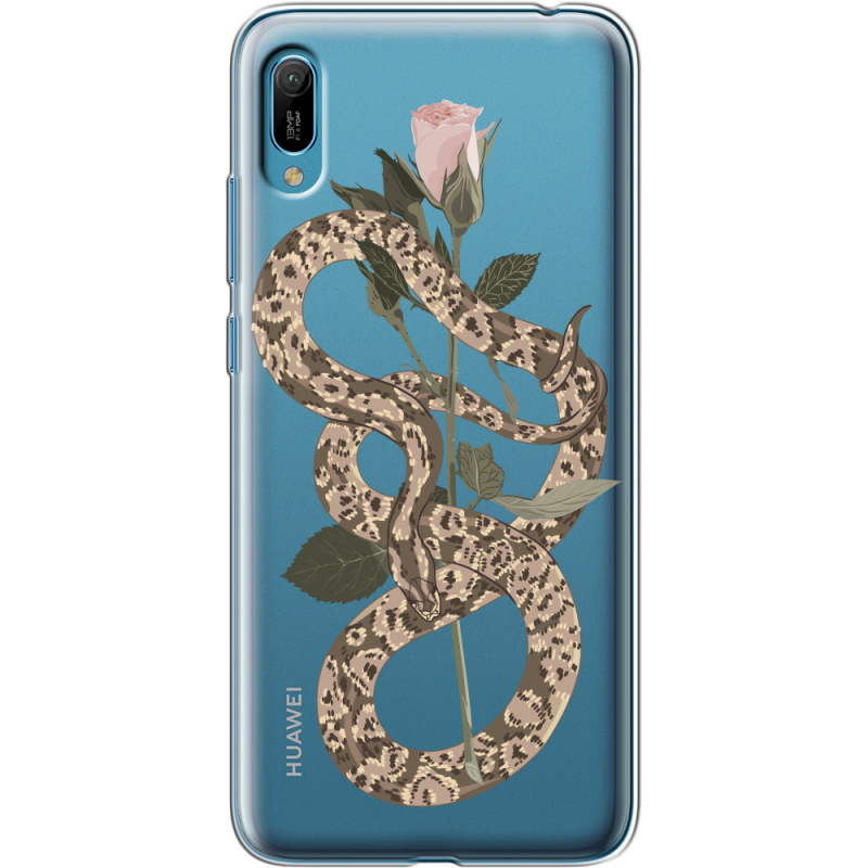 Прозрачный чехол Uprint Huawei Y6 2019 Glamor Snake