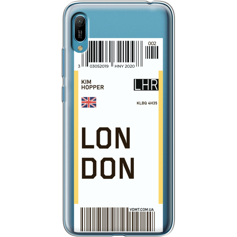 Прозрачный чехол Uprint Huawei Y6 2019 Ticket London