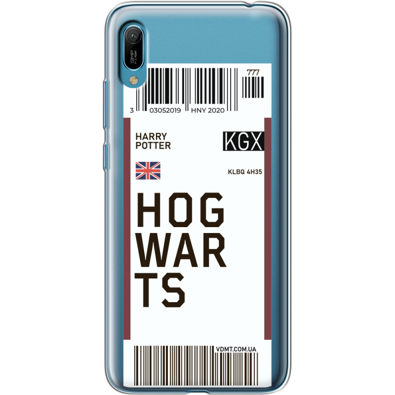 Прозрачный чехол Uprint Huawei Y6 2019 Ticket Hogwarts