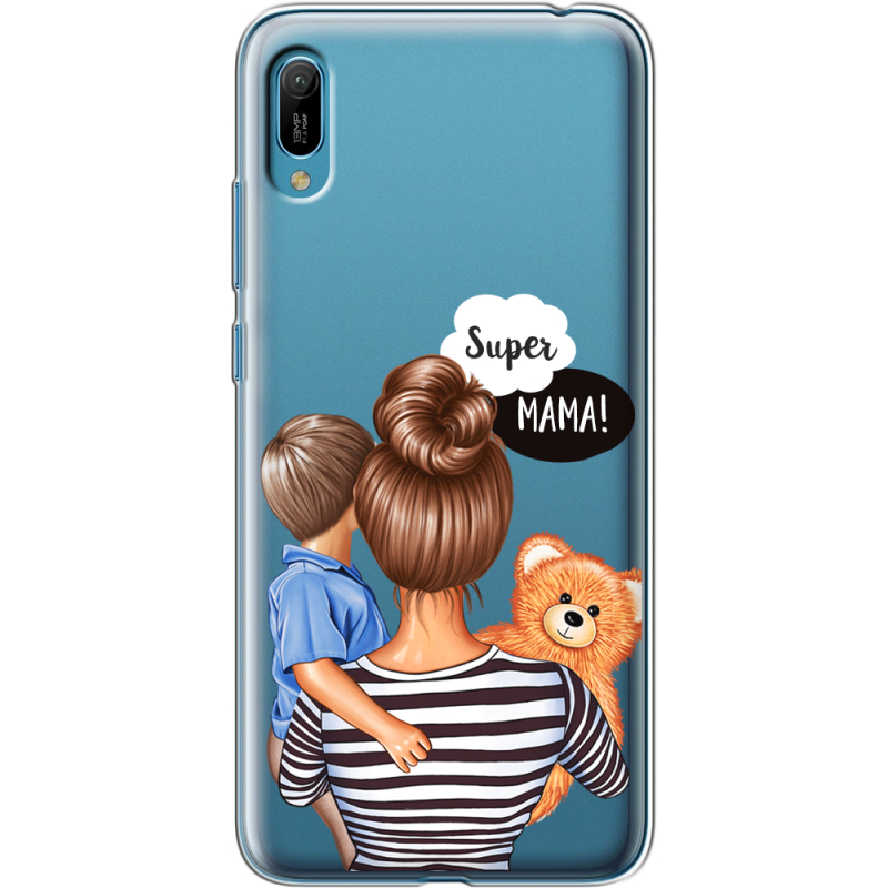 Прозрачный чехол Uprint Huawei Y6 2019 Super Mama and Son
