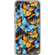 Прозрачный чехол Uprint Huawei Y6 2019 Butterfly Morpho