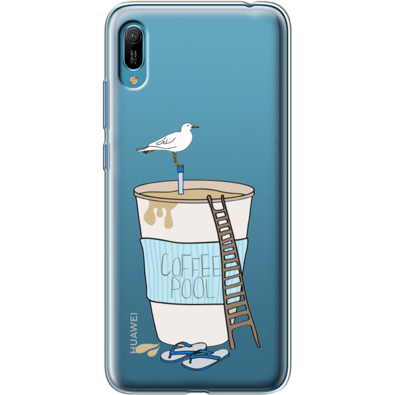 Прозрачный чехол Uprint Huawei Y6 2019 Segull in Cofee Pool