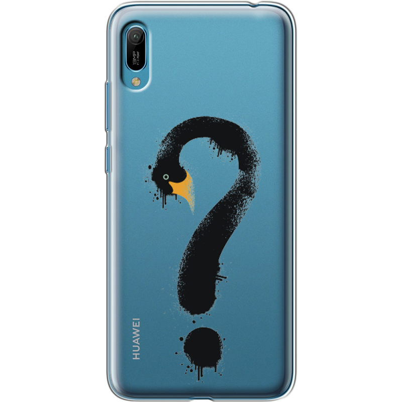 Прозрачный чехол Uprint Huawei Y6 2019 Swan question