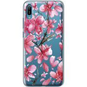 Прозрачный чехол Uprint Huawei Y6 2019 Pink Magnolia