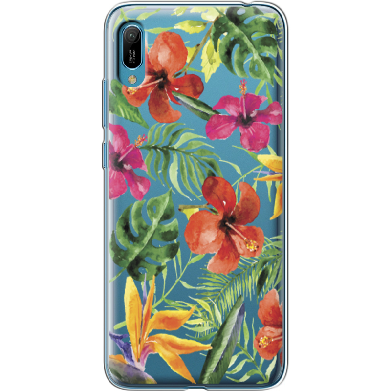 Прозрачный чехол Uprint Huawei Y6 2019 Tropical Flowers