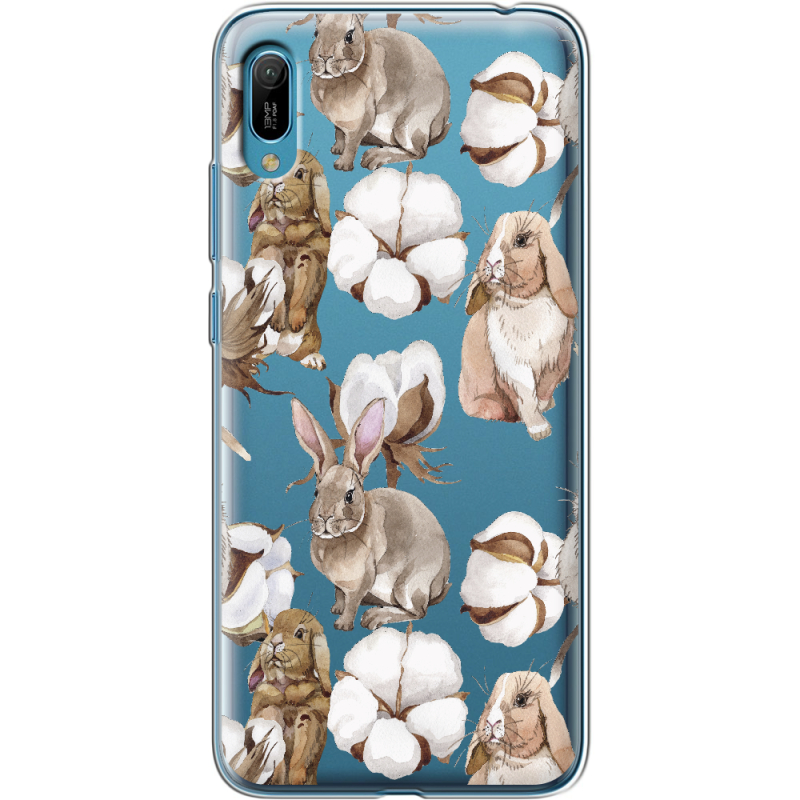 Прозрачный чехол Uprint Huawei Y6 2019 Cotton and Rabbits