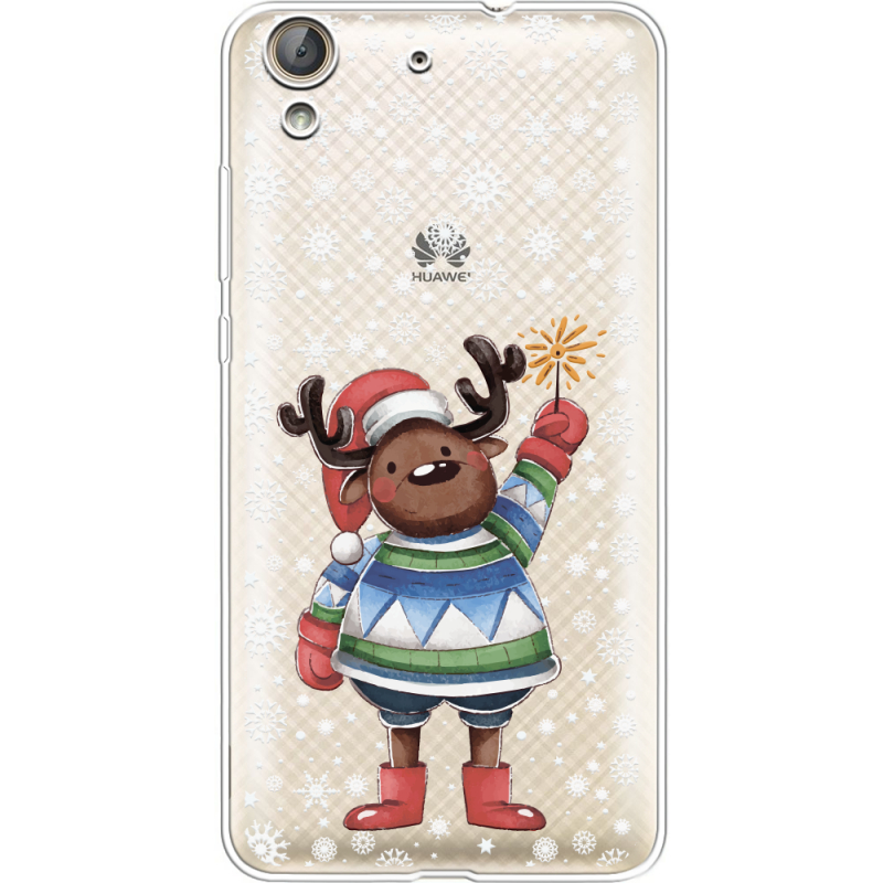 Прозрачный чехол Uprint Huawei Y6 2 Christmas Deer with Snow