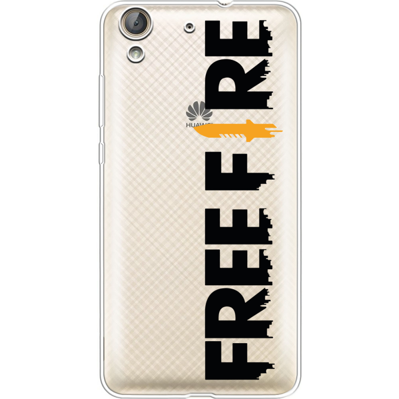 Прозрачный чехол Uprint Huawei Y6 2 Free Fire Black Logo