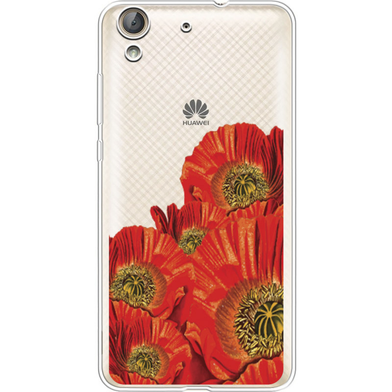 Прозрачный чехол Uprint Huawei Y6 2 Red Poppies