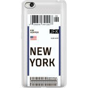 Прозрачный чехол Uprint Xiaomi Redmi 3 Ticket New York