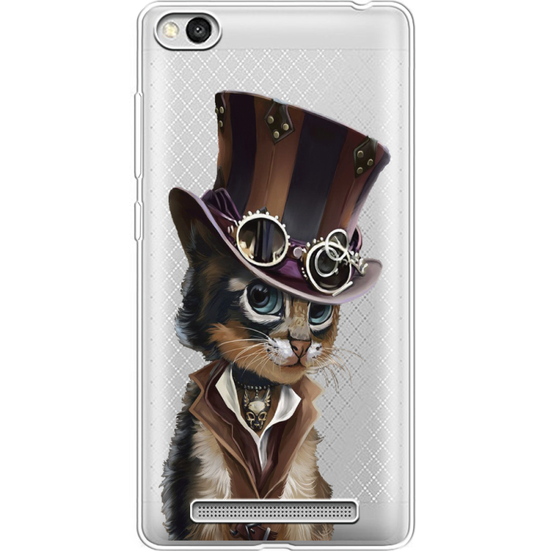 Прозрачный чехол Uprint Xiaomi Redmi 3 Steampunk Cat