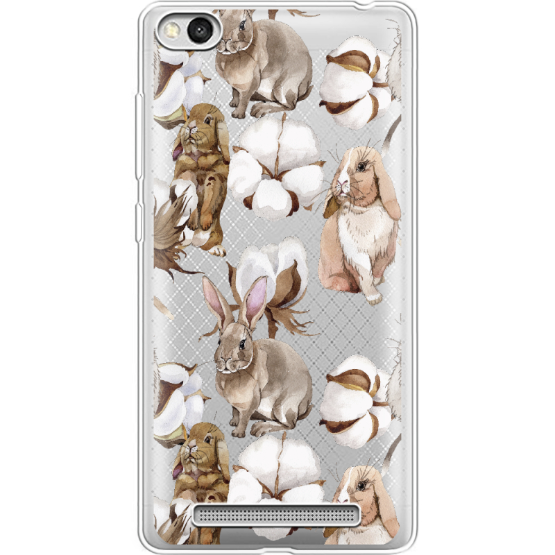 Прозрачный чехол Uprint Xiaomi Redmi 3 Cotton and Rabbits