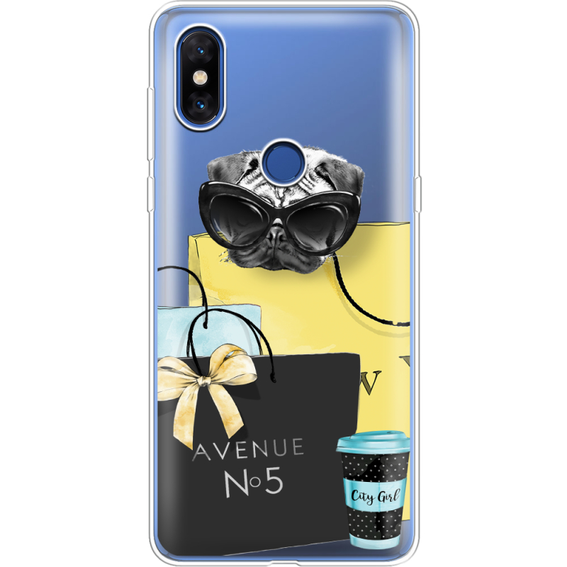 Прозрачный чехол Uprint Xiaomi Mi Mix 3 Fashion Pug