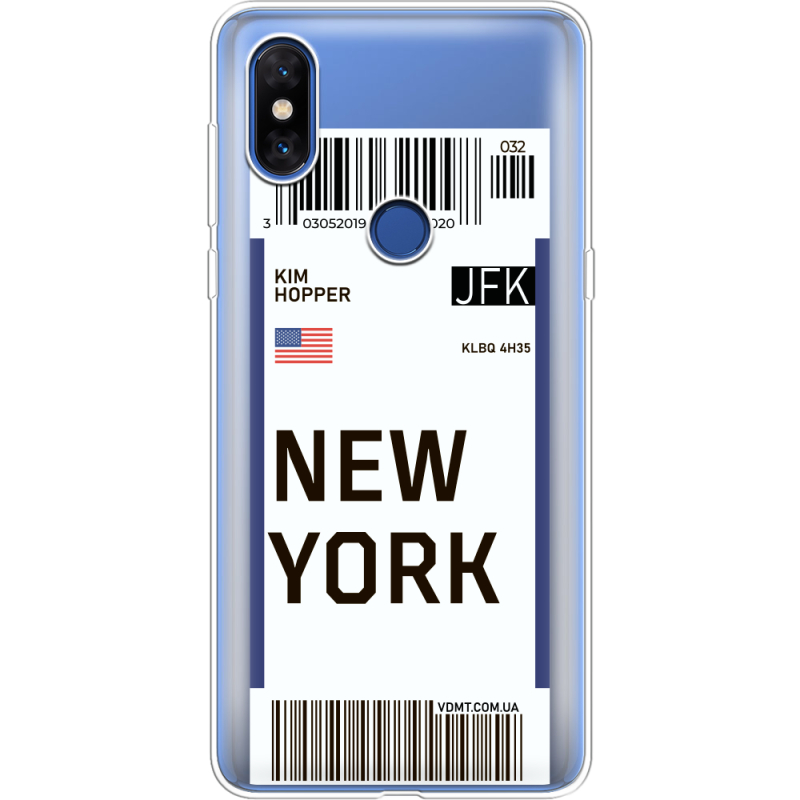 Прозрачный чехол Uprint Xiaomi Mi Mix 3 Ticket New York