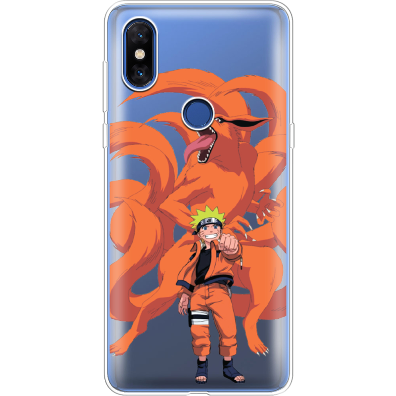 Прозрачный чехол Uprint Xiaomi Mi Mix 3 Naruto and Kurama