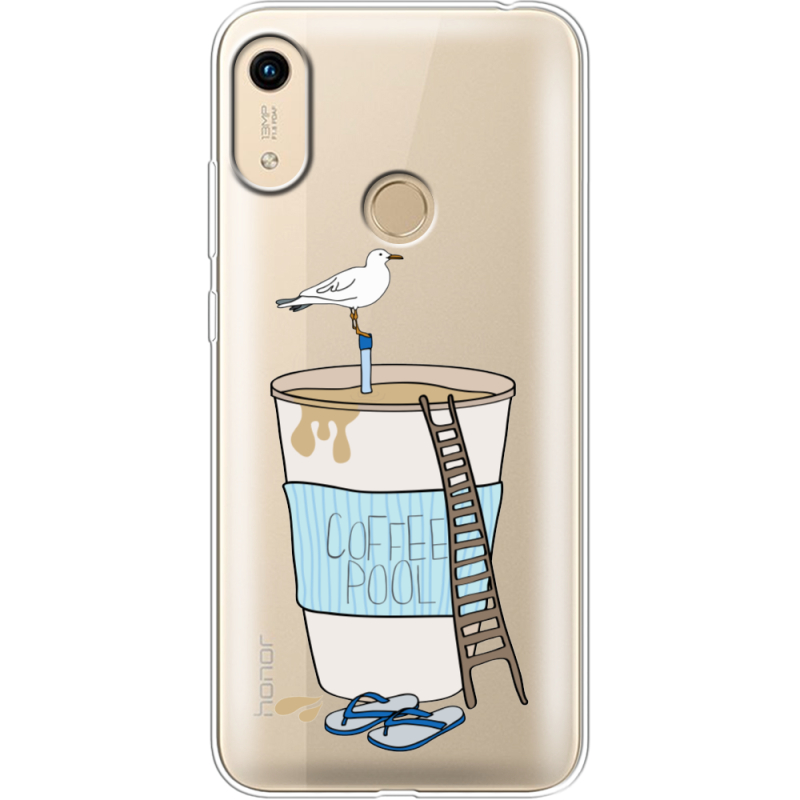 Прозрачный чехол Uprint Honor 8A Segull in Cofee Pool