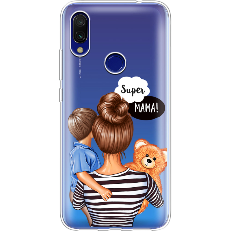 Прозрачный чехол Uprint Xiaomi Redmi 7 Super Mama and Son