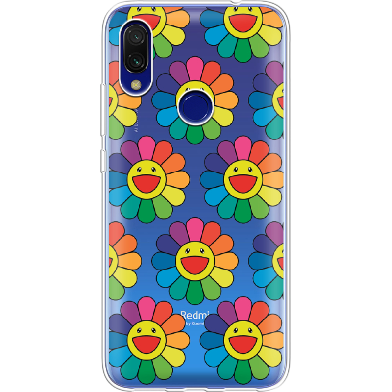 Прозрачный чехол Uprint Xiaomi Redmi 7 Hippie Flowers