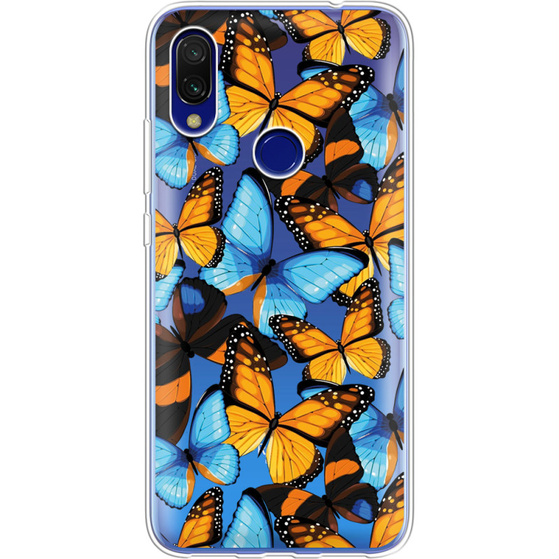 Прозрачный чехол Uprint Xiaomi Redmi 7 Butterfly Morpho