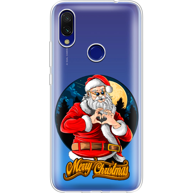 Прозрачный чехол Uprint Xiaomi Redmi 7 Cool Santa