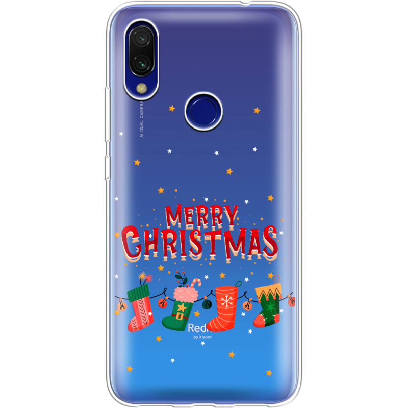 Прозрачный чехол Uprint Xiaomi Redmi 7 Merry Christmas