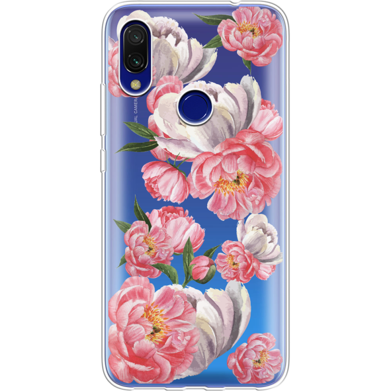 Прозрачный чехол Uprint Xiaomi Redmi 7 Peony Watercolor Style