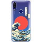 Прозрачный чехол Uprint Xiaomi Redmi 7 Большая волна в Канагаве