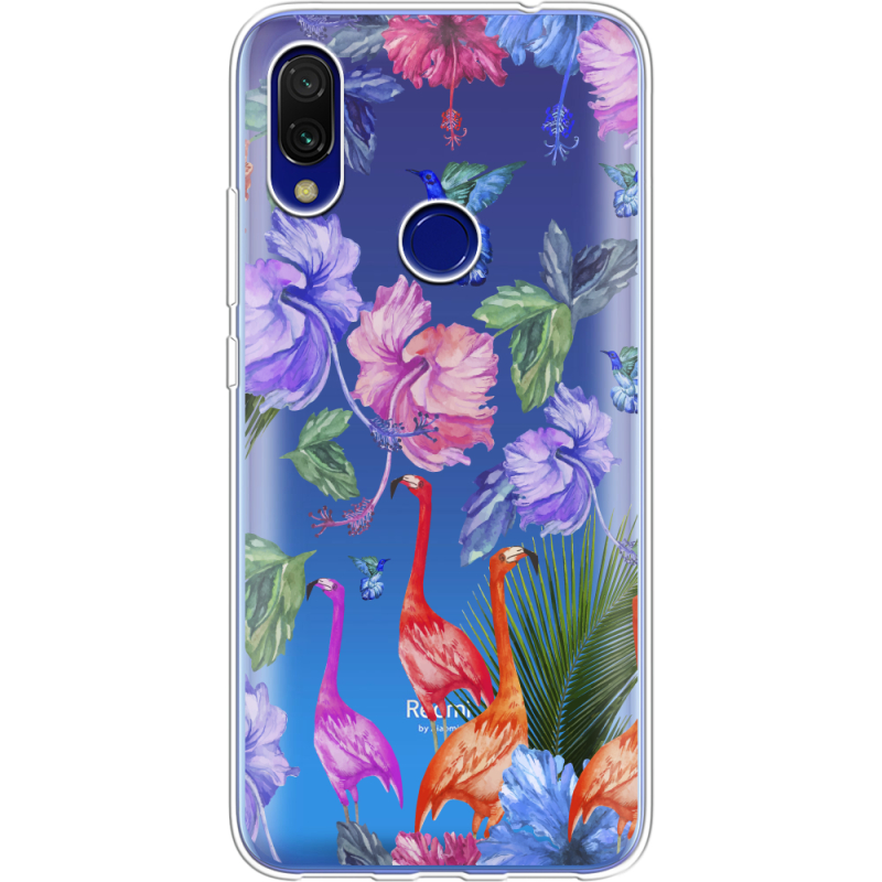 Прозрачный чехол Uprint Xiaomi Redmi 7 Flamingo