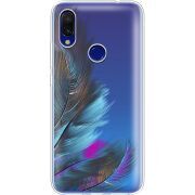 Прозрачный чехол Uprint Xiaomi Redmi 7 Feathers