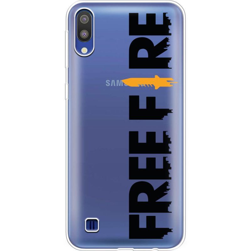 Прозрачный чехол Uprint Samsung M105 Galaxy M10 Free Fire Black Logo