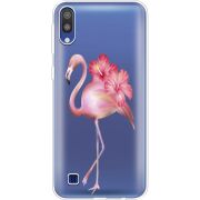 Прозрачный чехол Uprint Samsung M105 Galaxy M10 Floral Flamingo