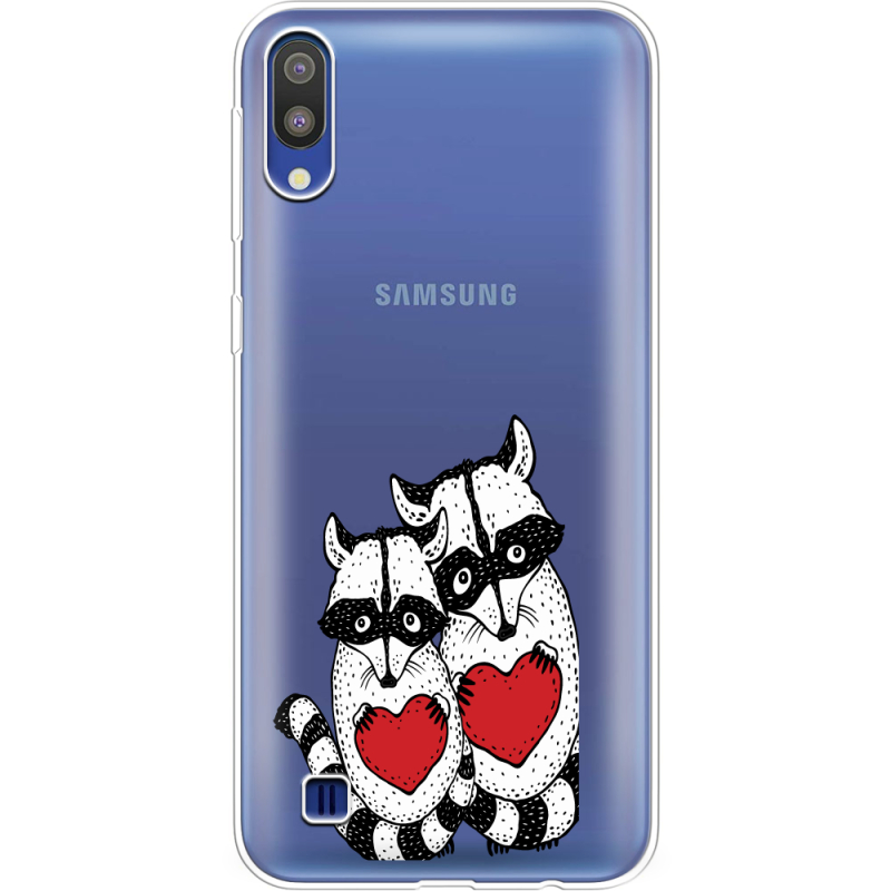 Прозрачный чехол Uprint Samsung M105 Galaxy M10 Raccoons in love