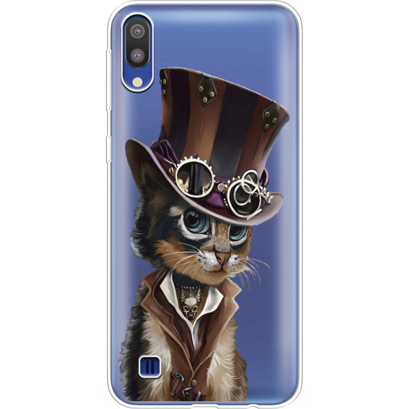 Прозрачный чехол Uprint Samsung M105 Galaxy M10 Steampunk Cat